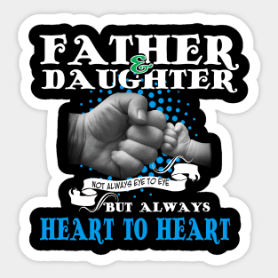 Father And Daughter Not Always Eye To Eye Sticker